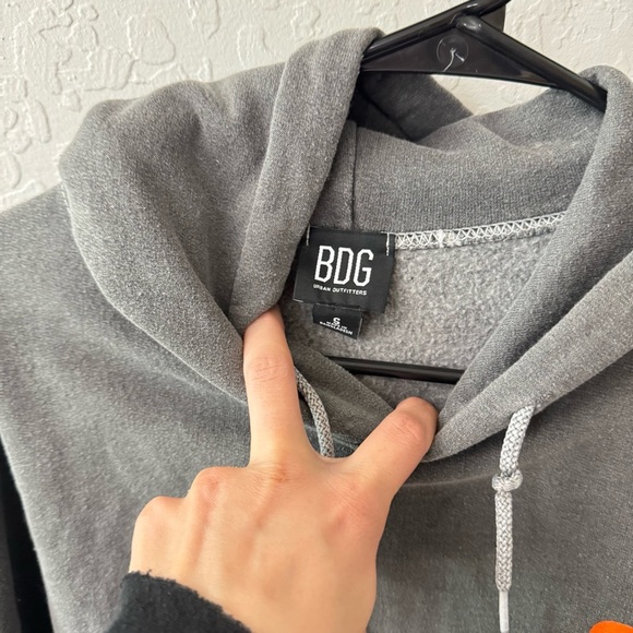 BDG urban Outfitters Retro 70s Floral Have a Nice Day Gray Hoodie S - Picture 3 of 6